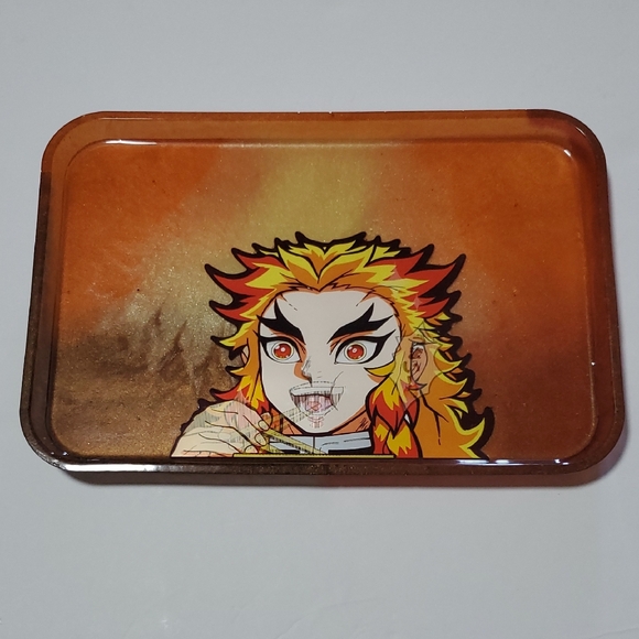 Demon Slayer Kyojuro Rolling Tray Handmade - Picture 1 of 5